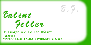balint feller business card
